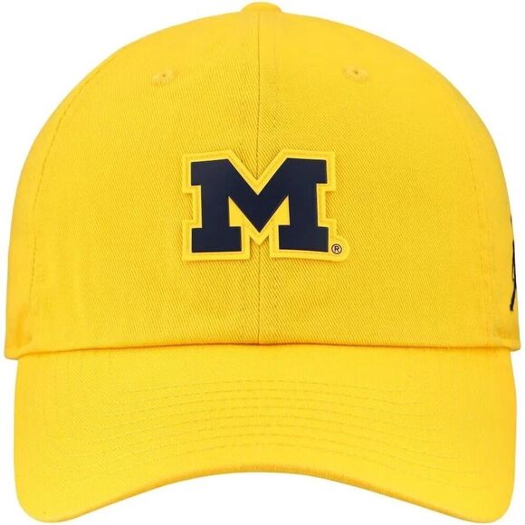 Nike Michigan Wolverines Yellow Jordan Brand Club Swoosh Adjustable Hat - M/L - Picture 1 of 4